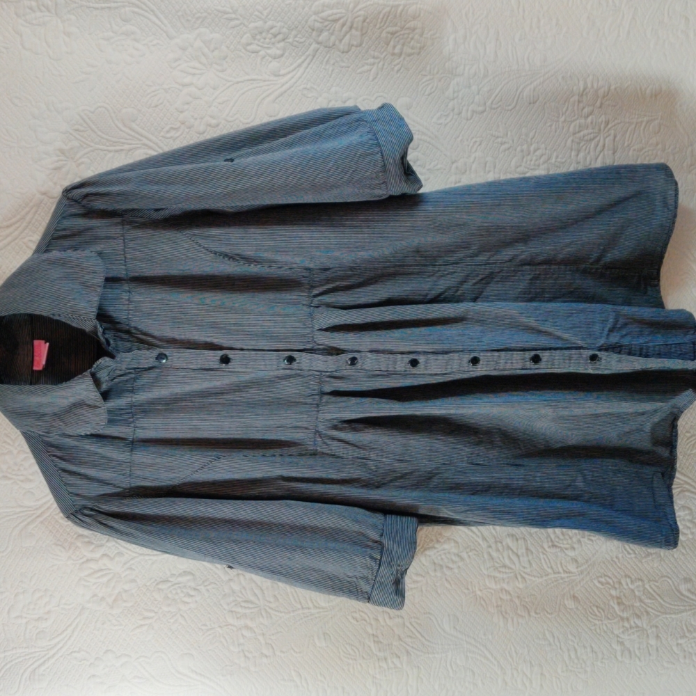 She's Cool Button Down 3/4 Sleeve Dress